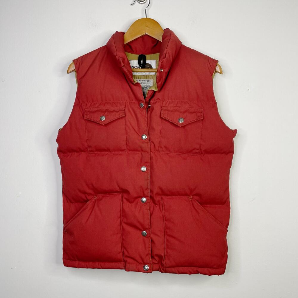 Vintage 80s The North Face Brown Label Down Puffer Vest Gorpcore Winter Women L